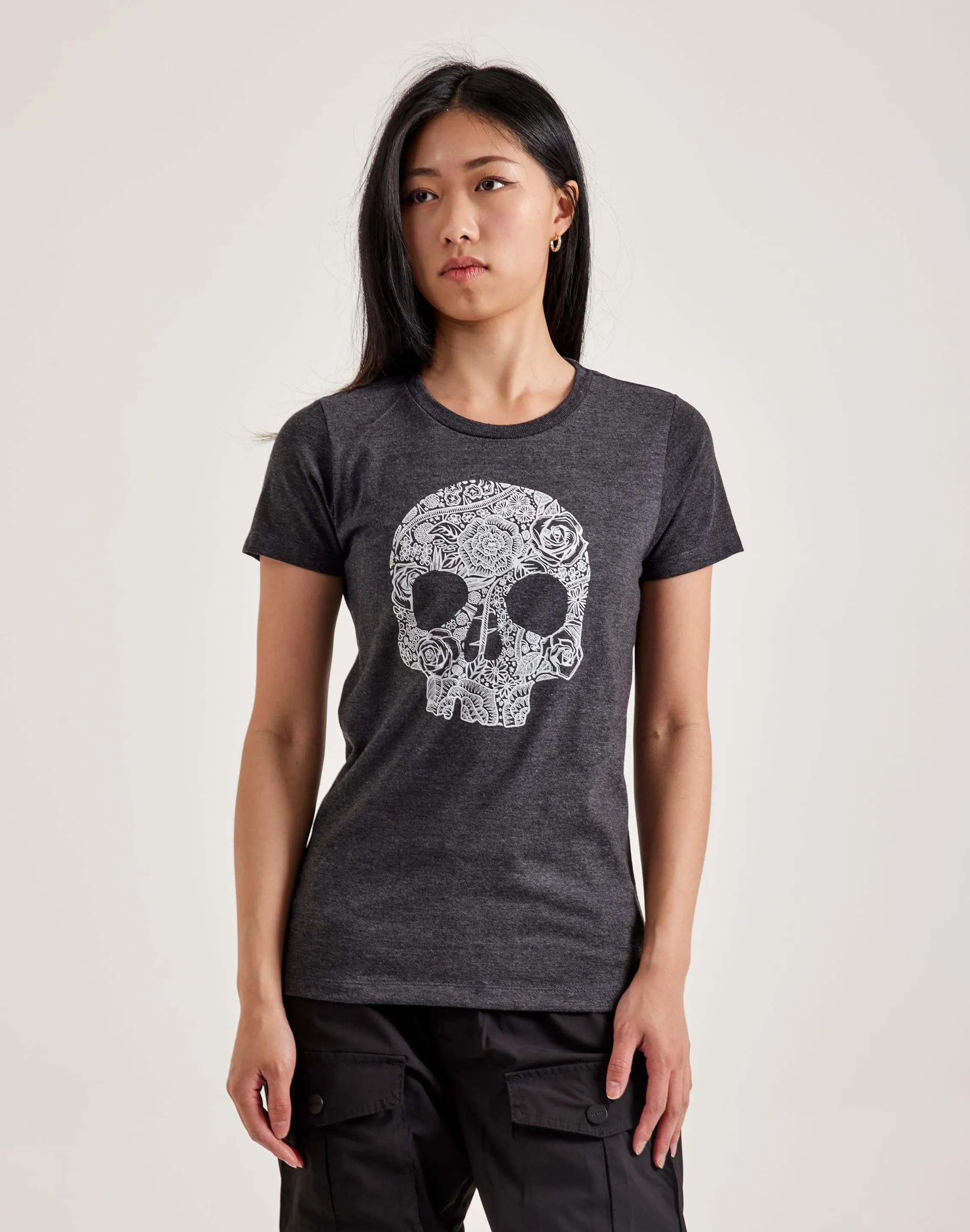 LA Pop Art Flower Skull Tee