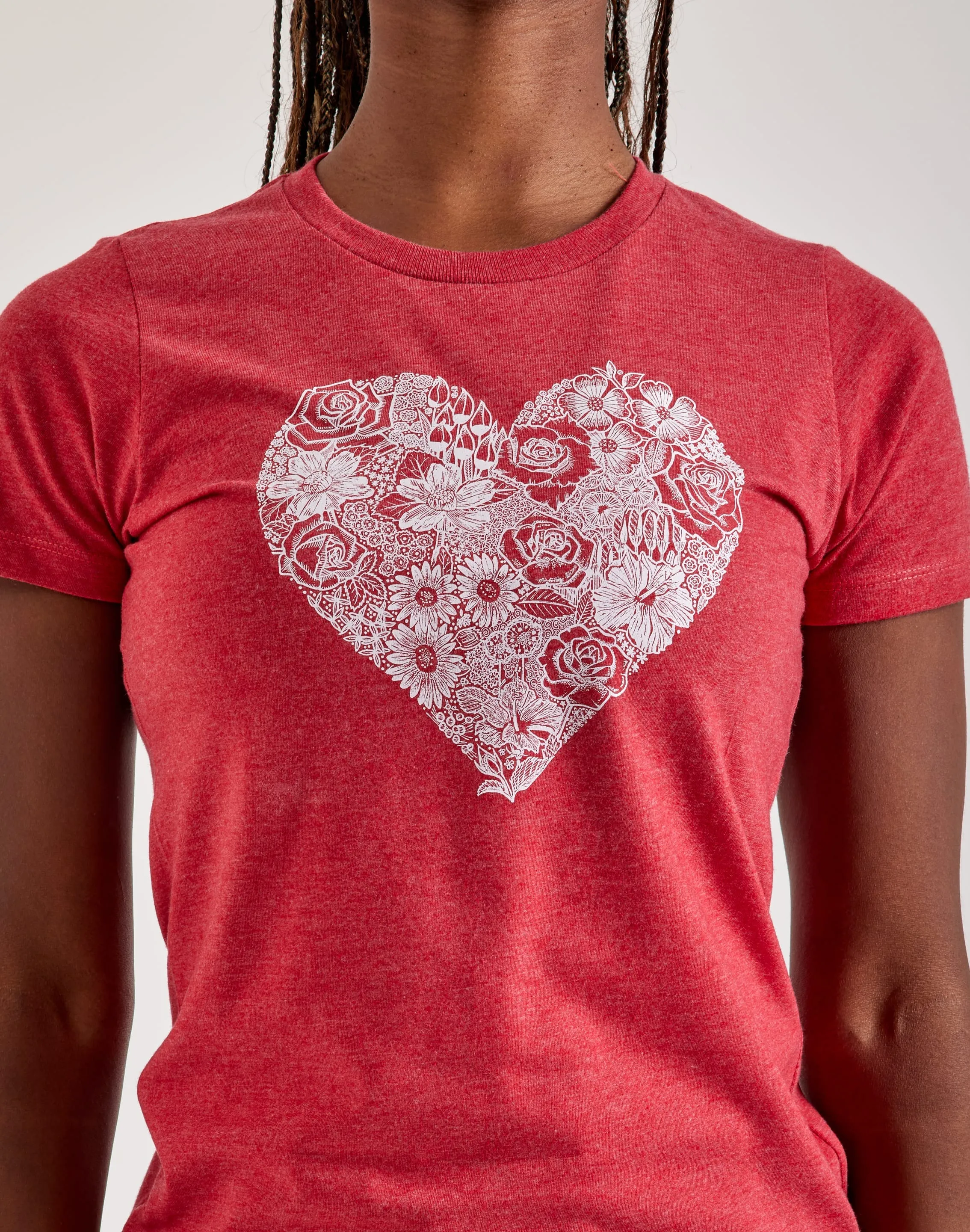 LA Pop Art Heart Flowers Tee