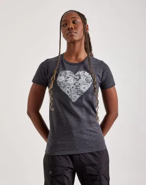 LA Pop Art Heart Flowers Tee