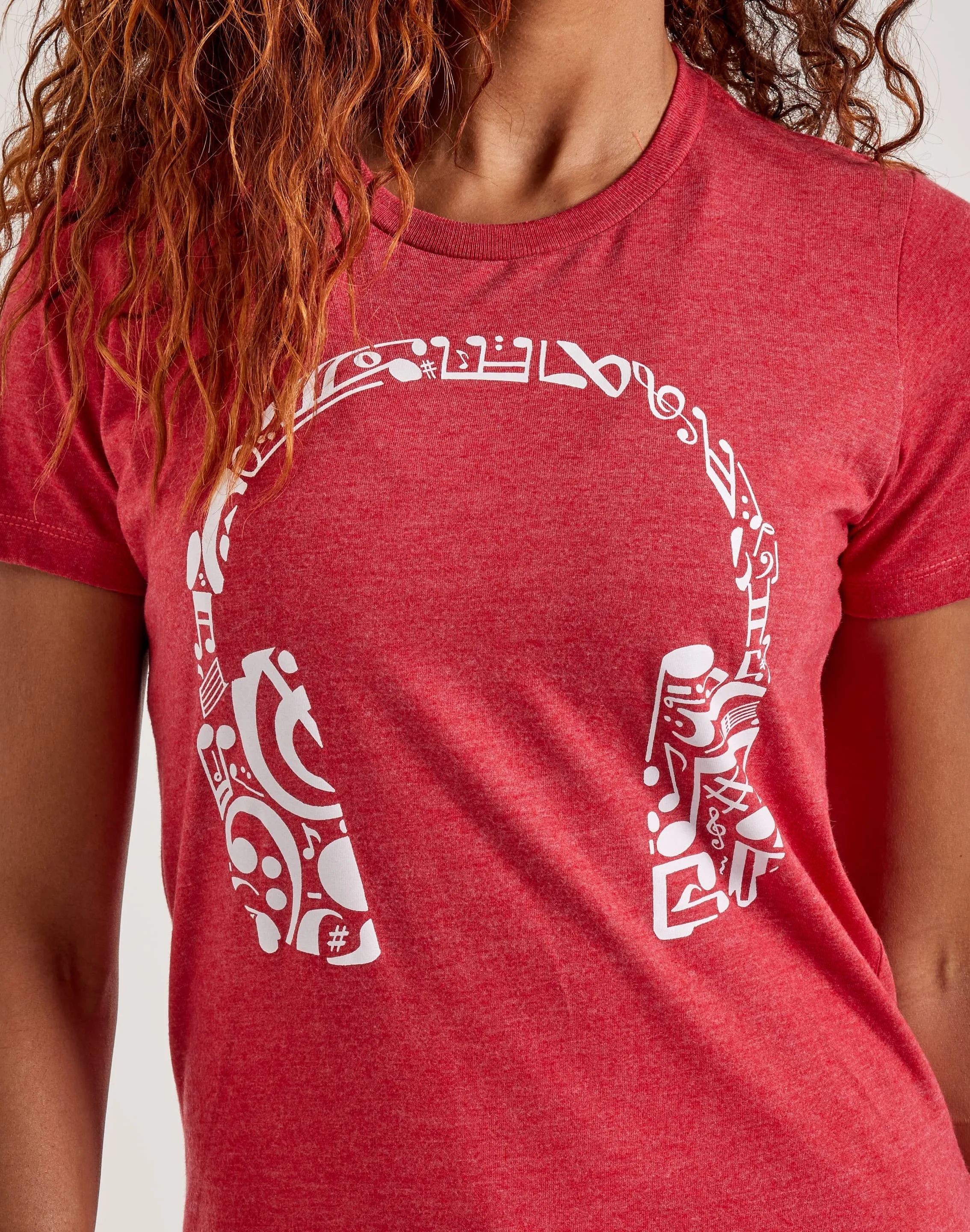 LA Pop Art Music Notes Headphones Tee