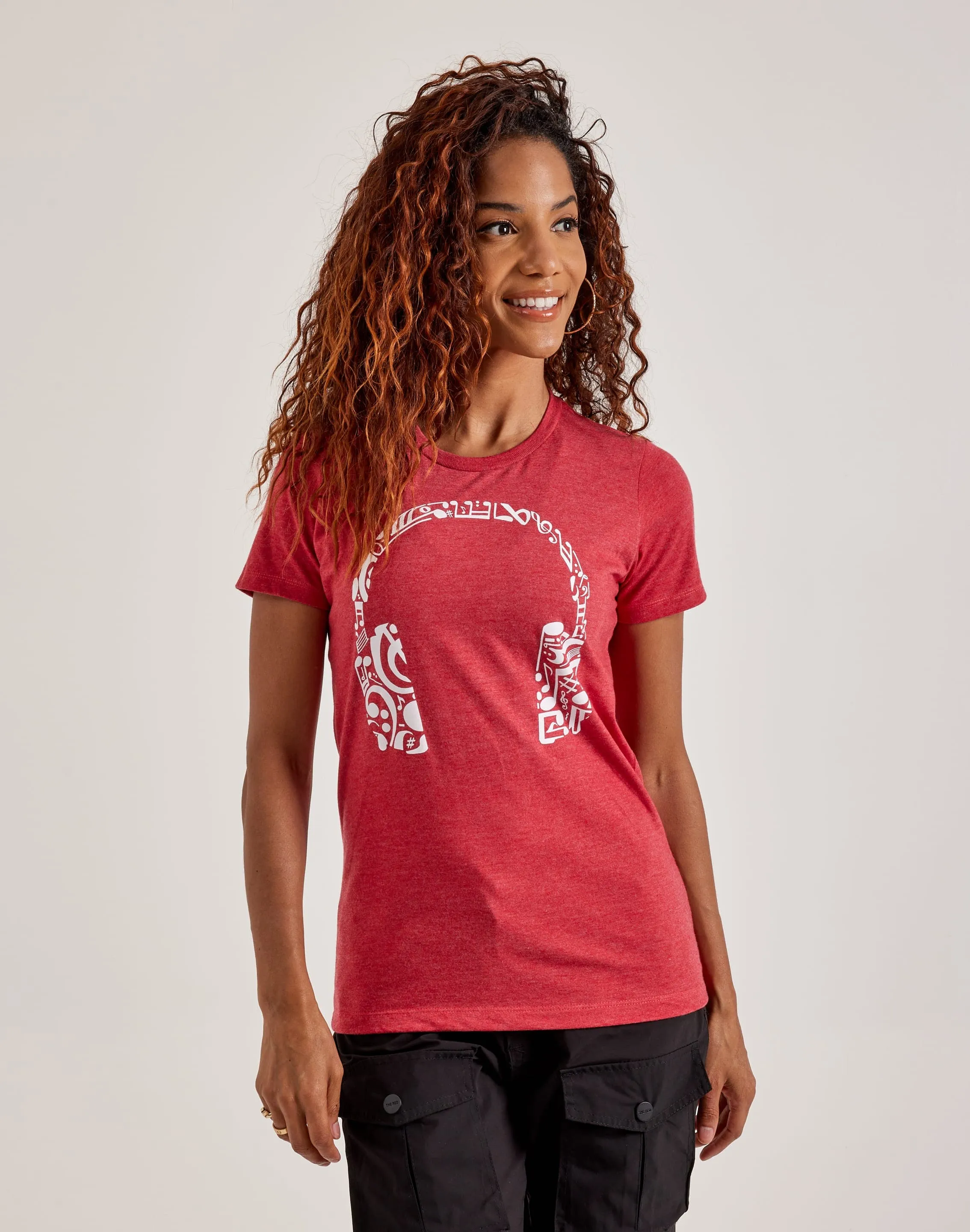 LA Pop Art Music Notes Headphones Tee