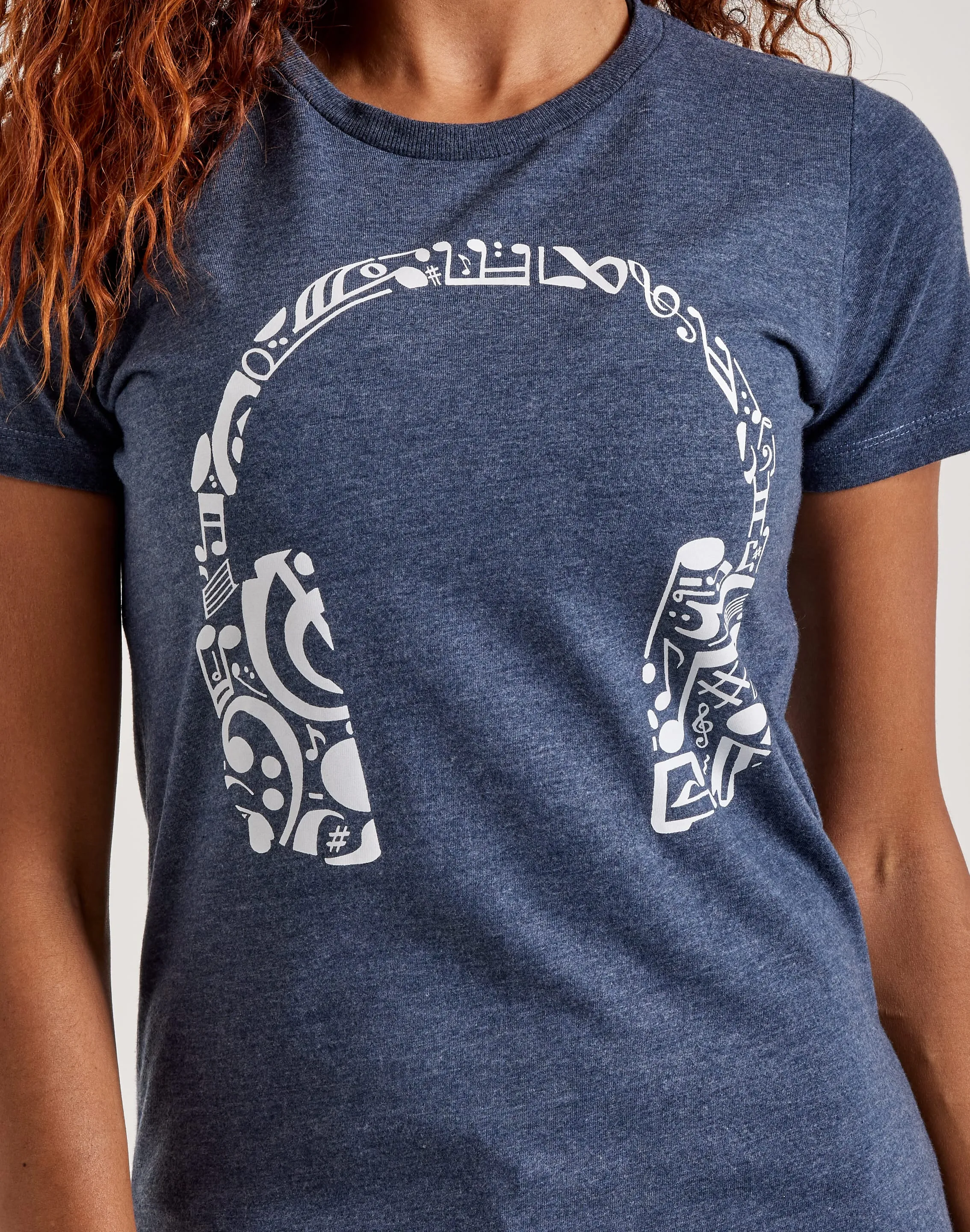 LA Pop Art Music Notes Headphones Tee