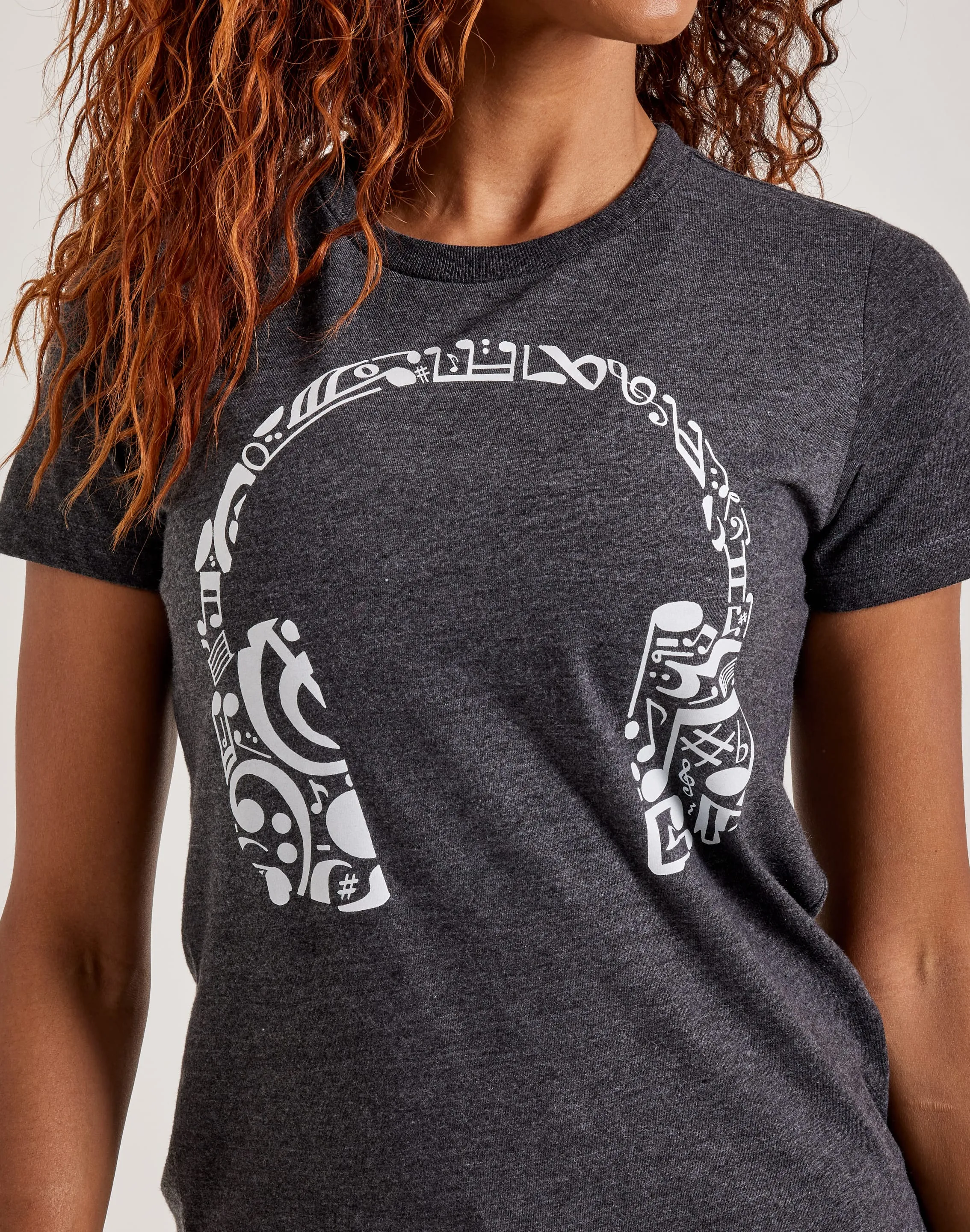 LA Pop Art Music Notes Headphones Tee