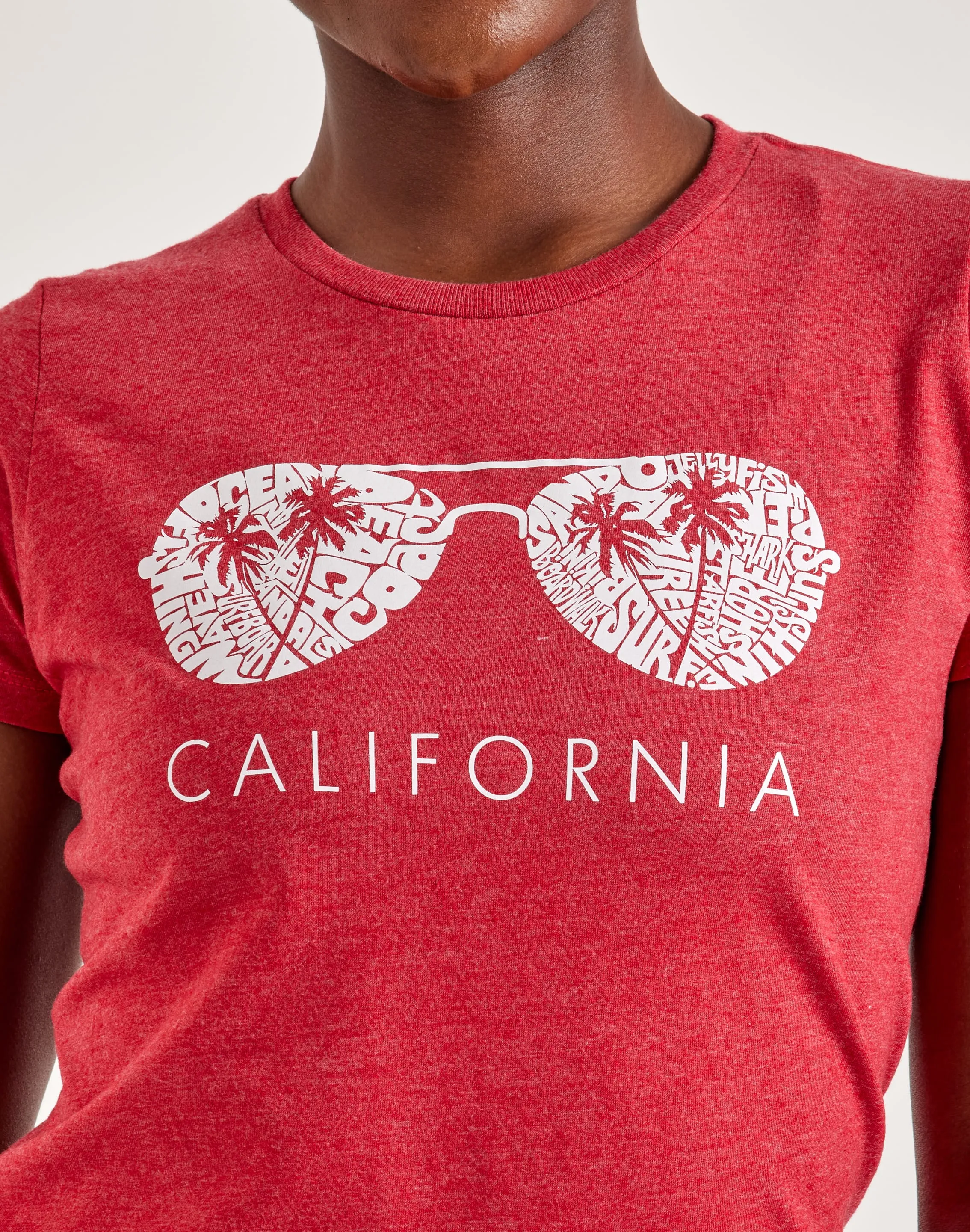 LA Pop Art Word Art California Shades Tee