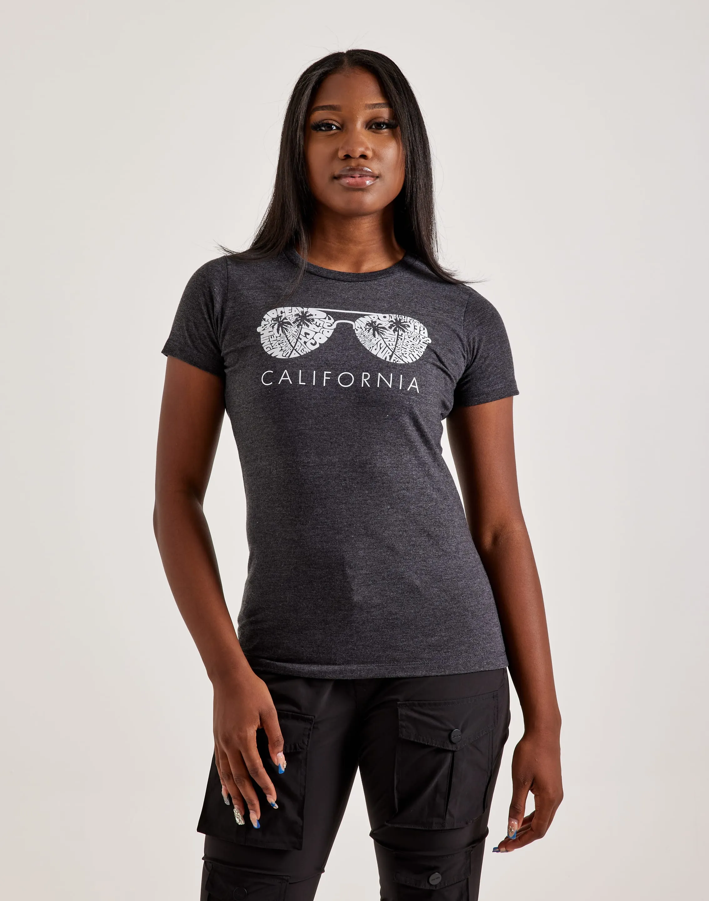 LA Pop Art Word Art California Shades Tee