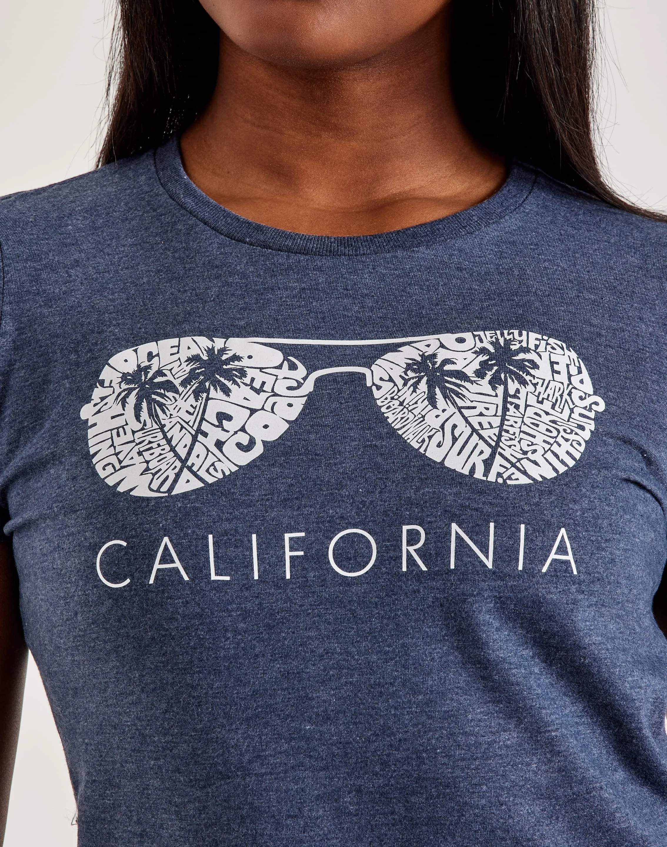 LA Pop Art Word Art California Shades Tee