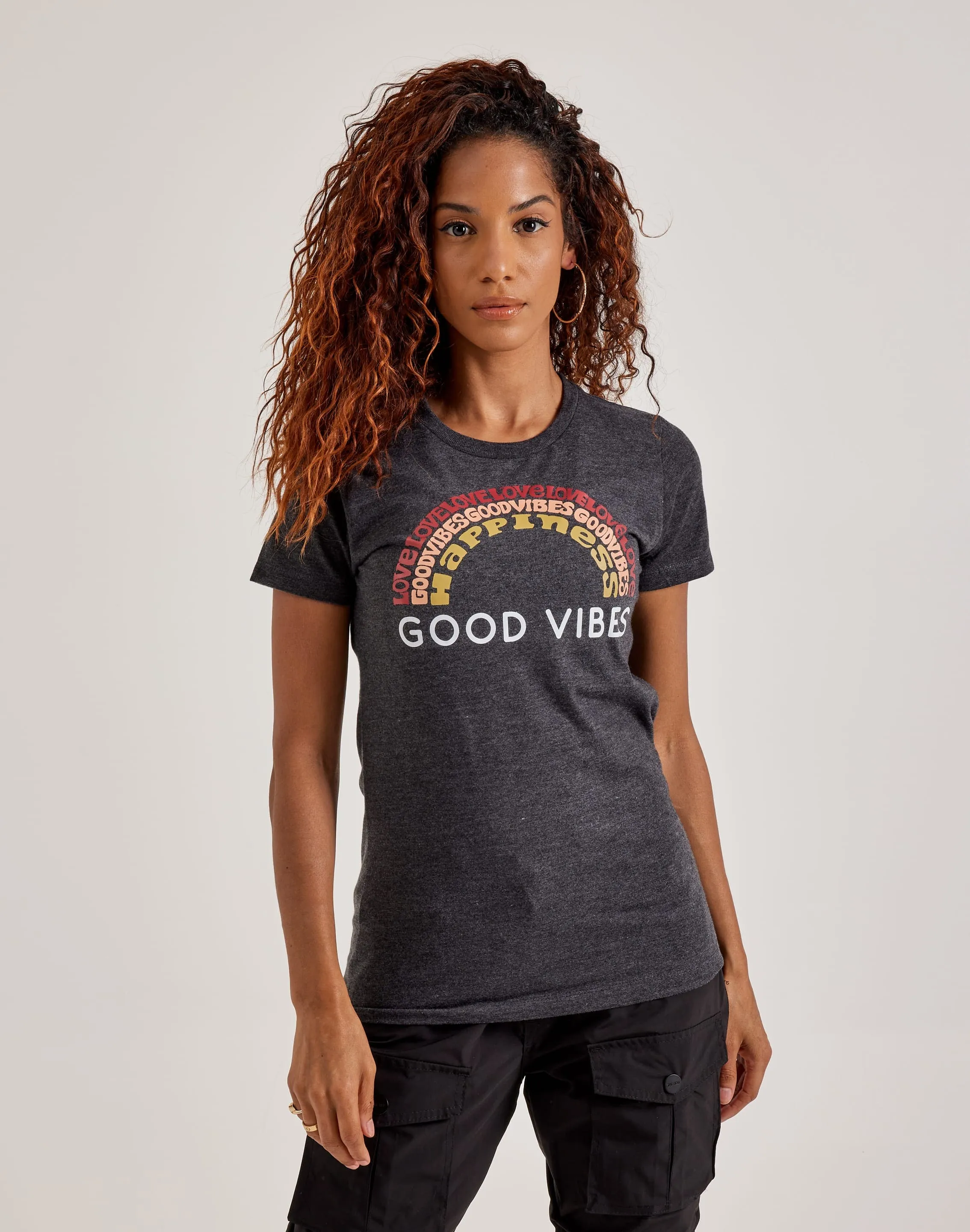 LA Pop Art Word Art Good Vibes Tee