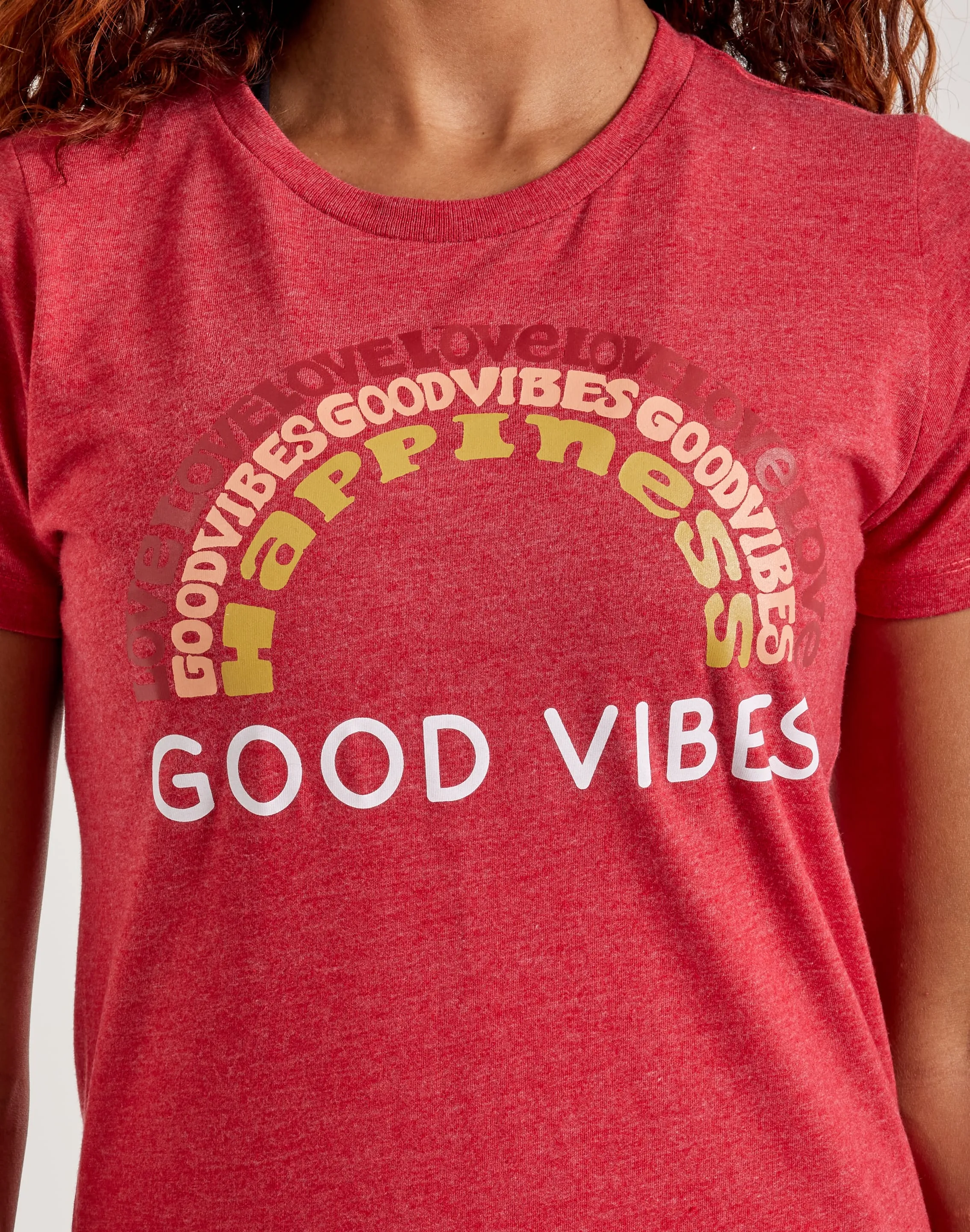 LA Pop Art Word Art Good Vibes Tee