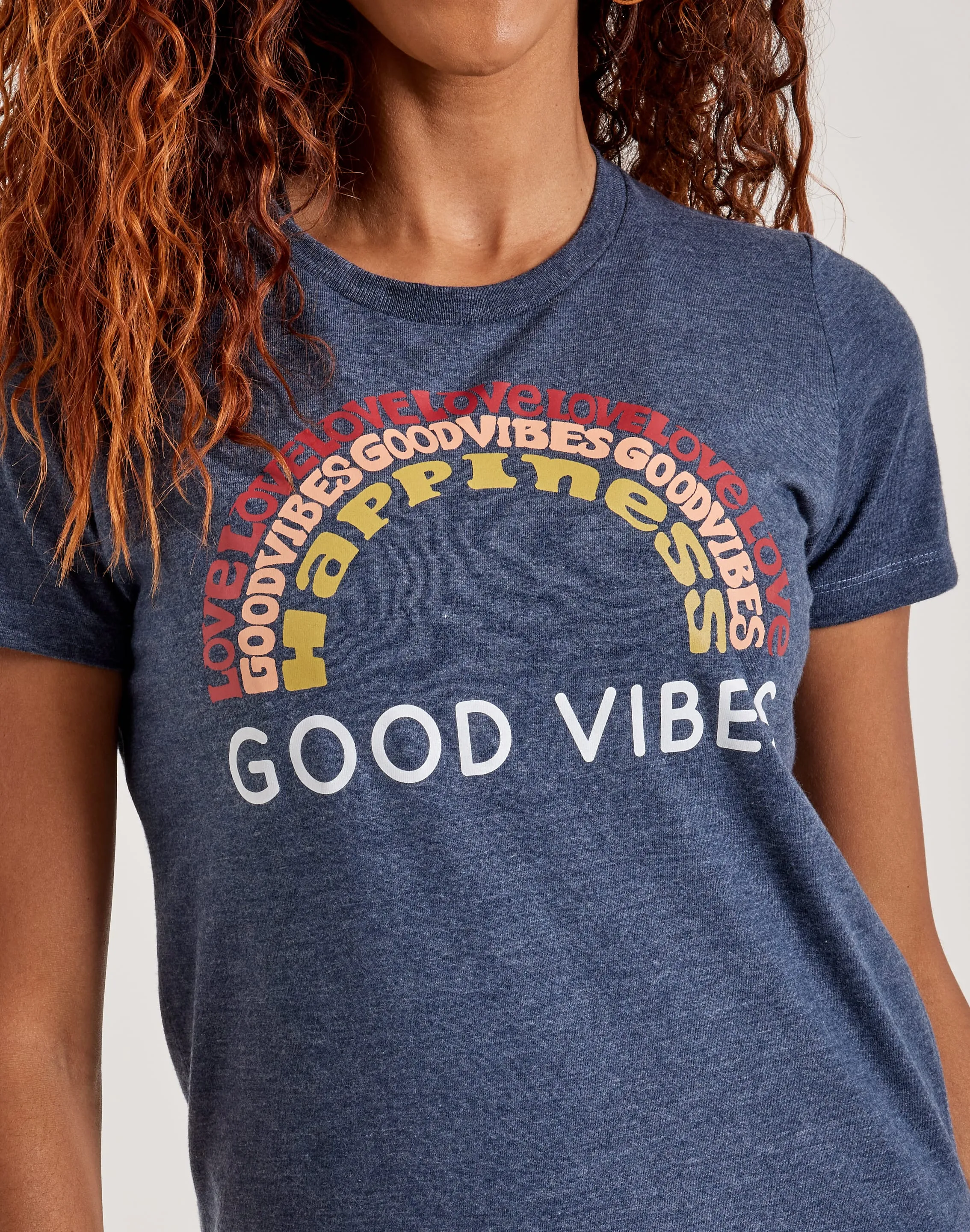 LA Pop Art Word Art Good Vibes Tee