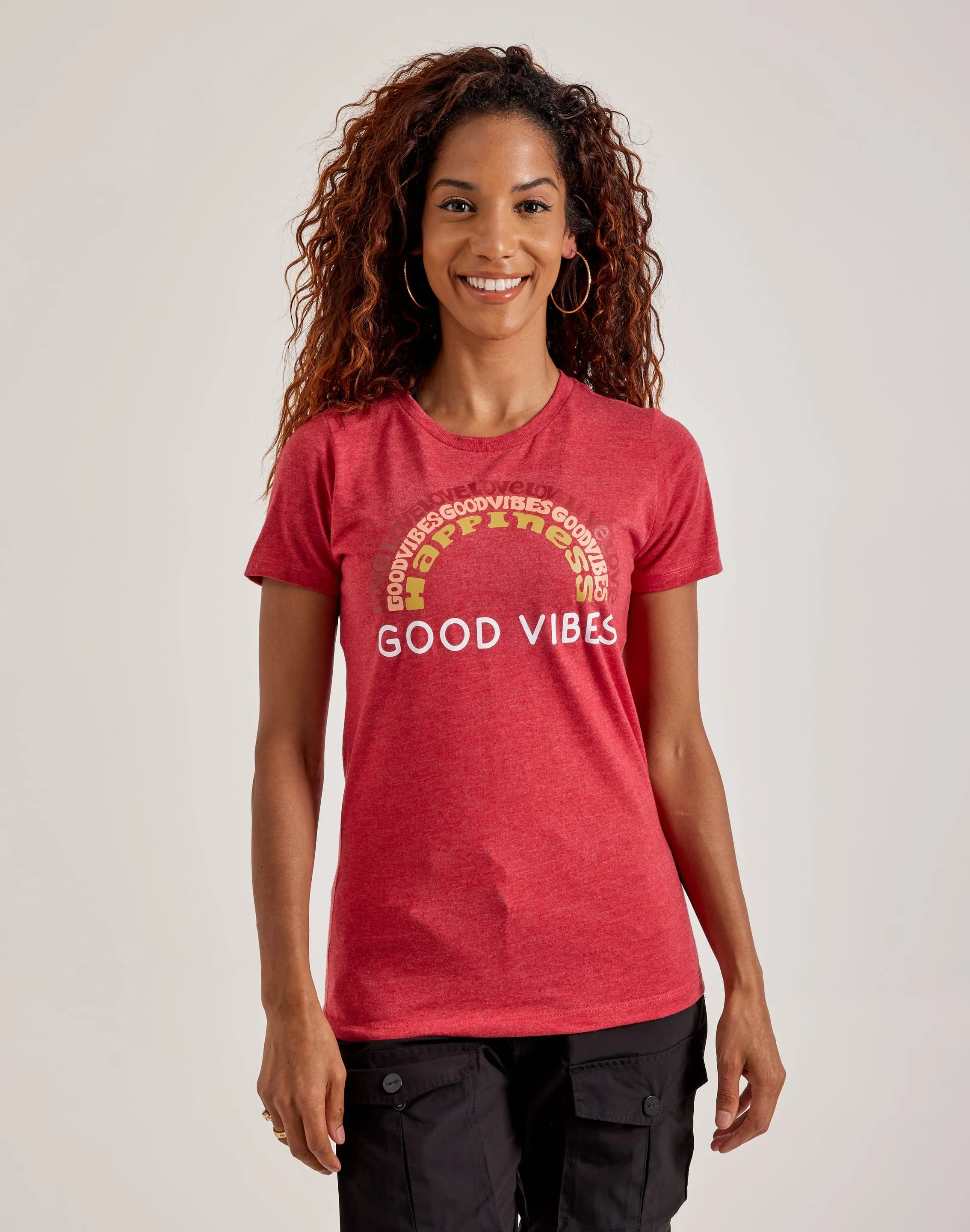 LA Pop Art Word Art Good Vibes Tee