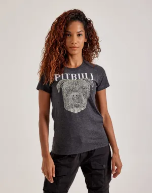 LA Pop Art Word Art Pitbull Face Tee