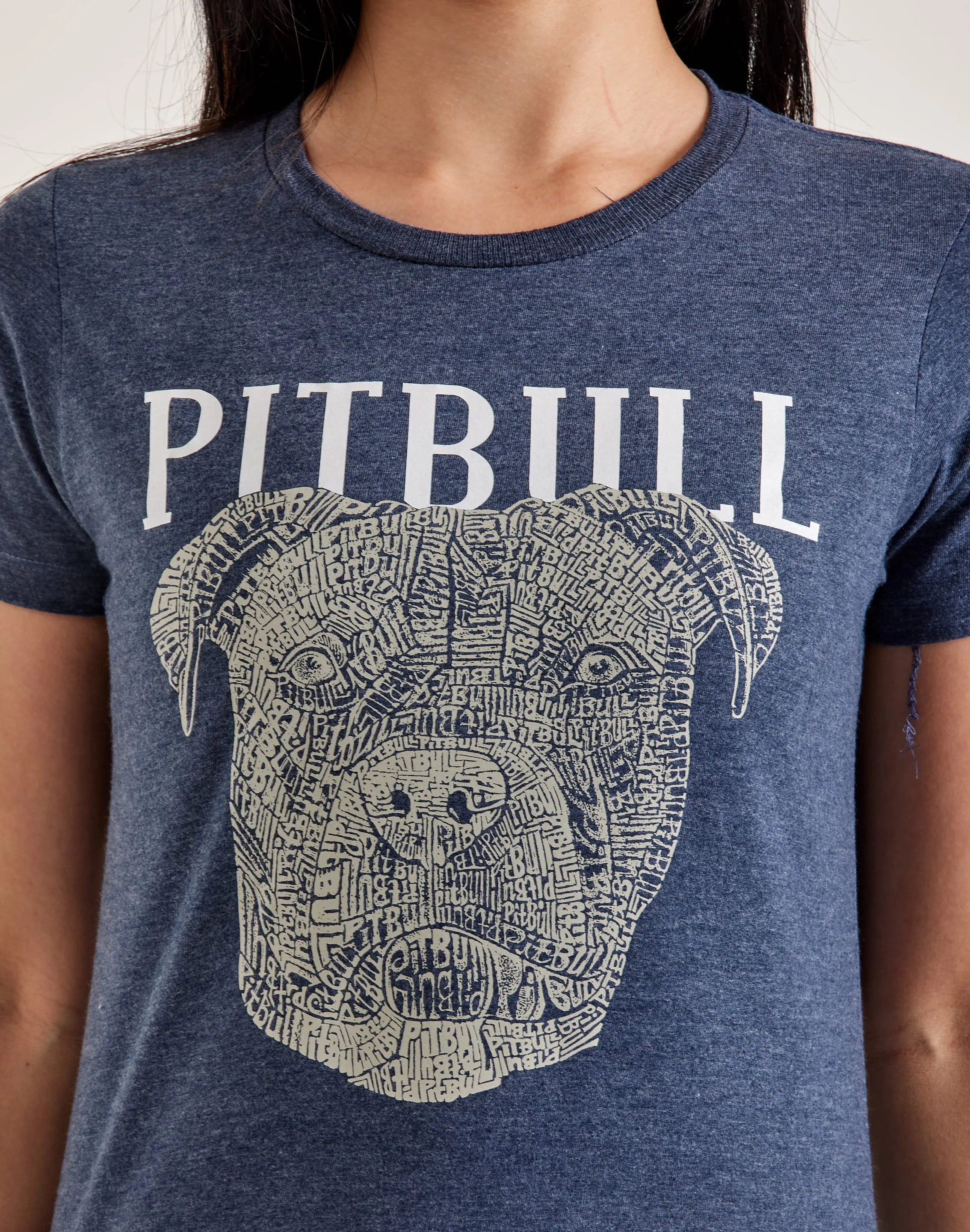 LA Pop Art Word Art Pitbull Face Tee