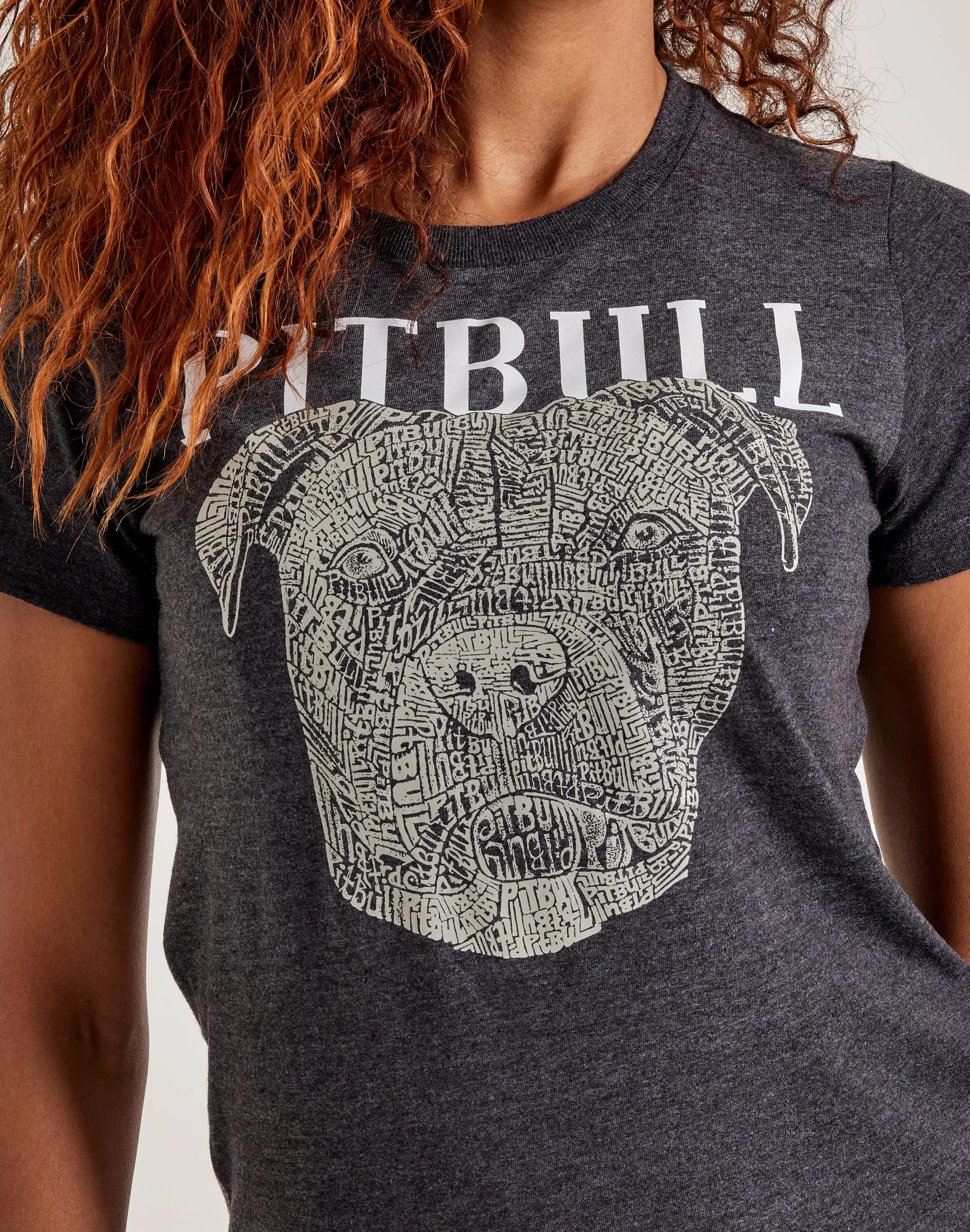 LA Pop Art Word Art Pitbull Face Tee