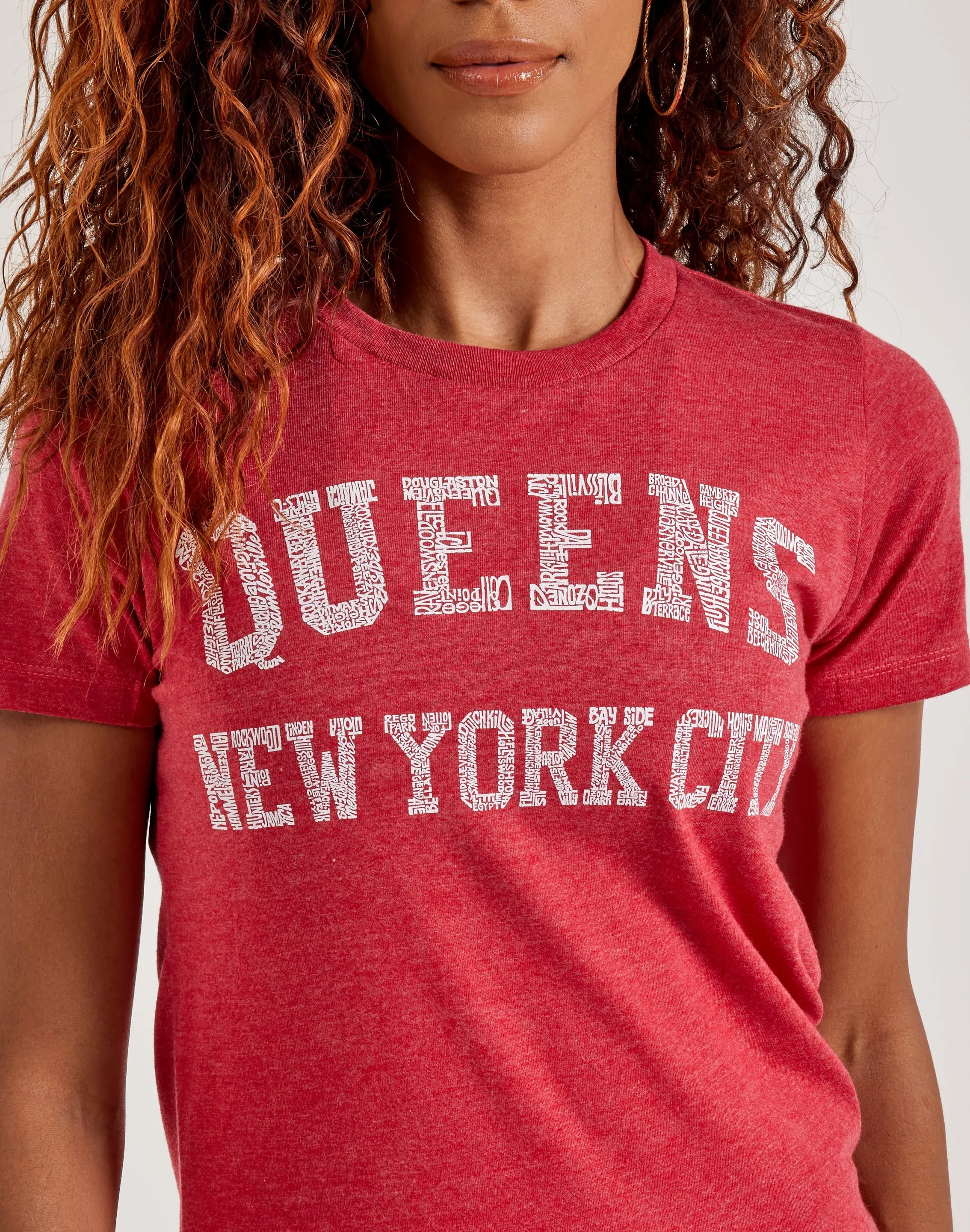 LA Pop Art Word Art Queens NY Tee