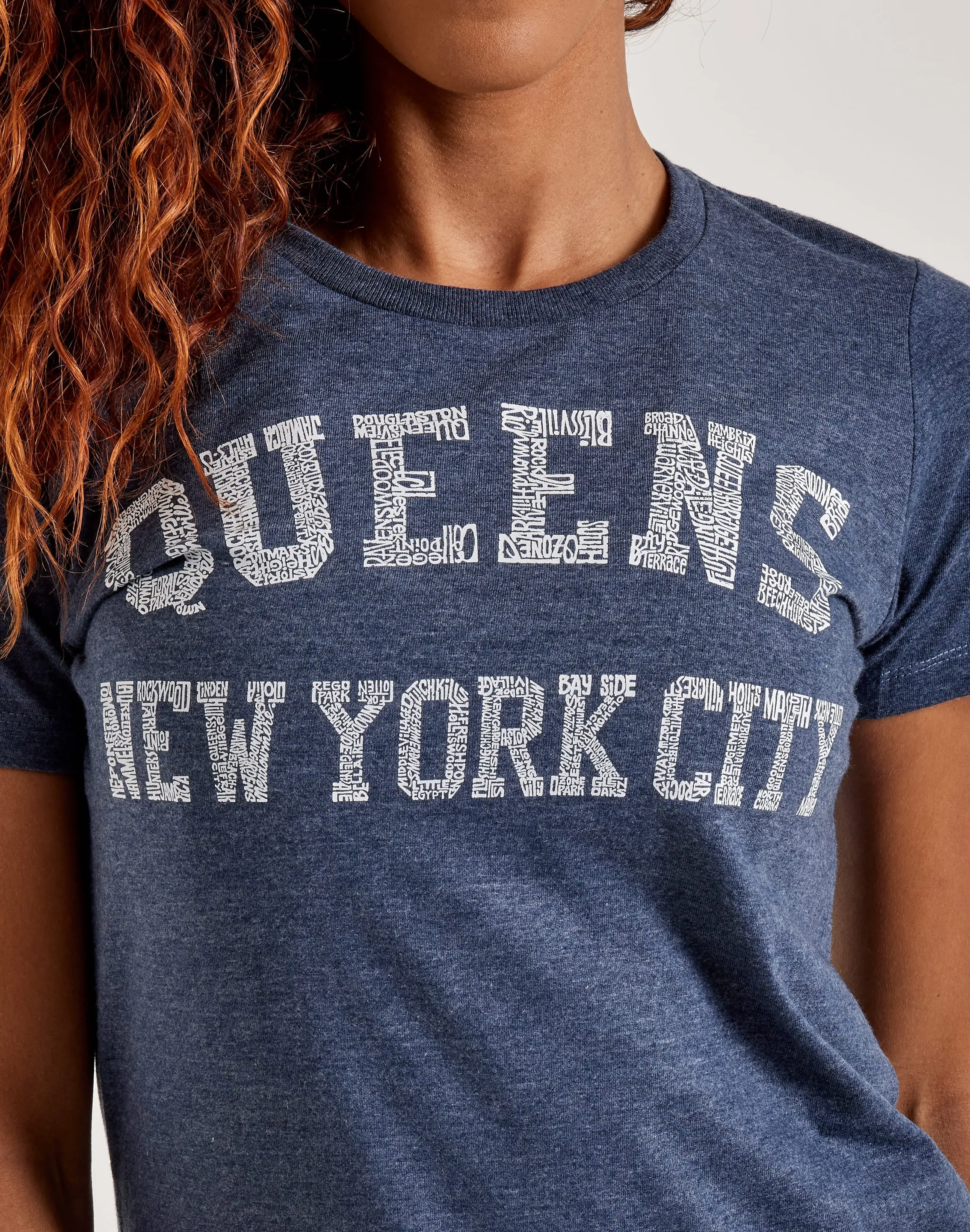 LA Pop Art Word Art Queens NY Tee
