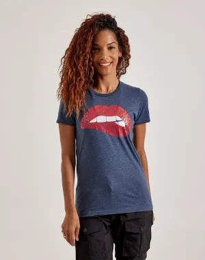 LA Pop Art Word Art Savage Lips Tee
