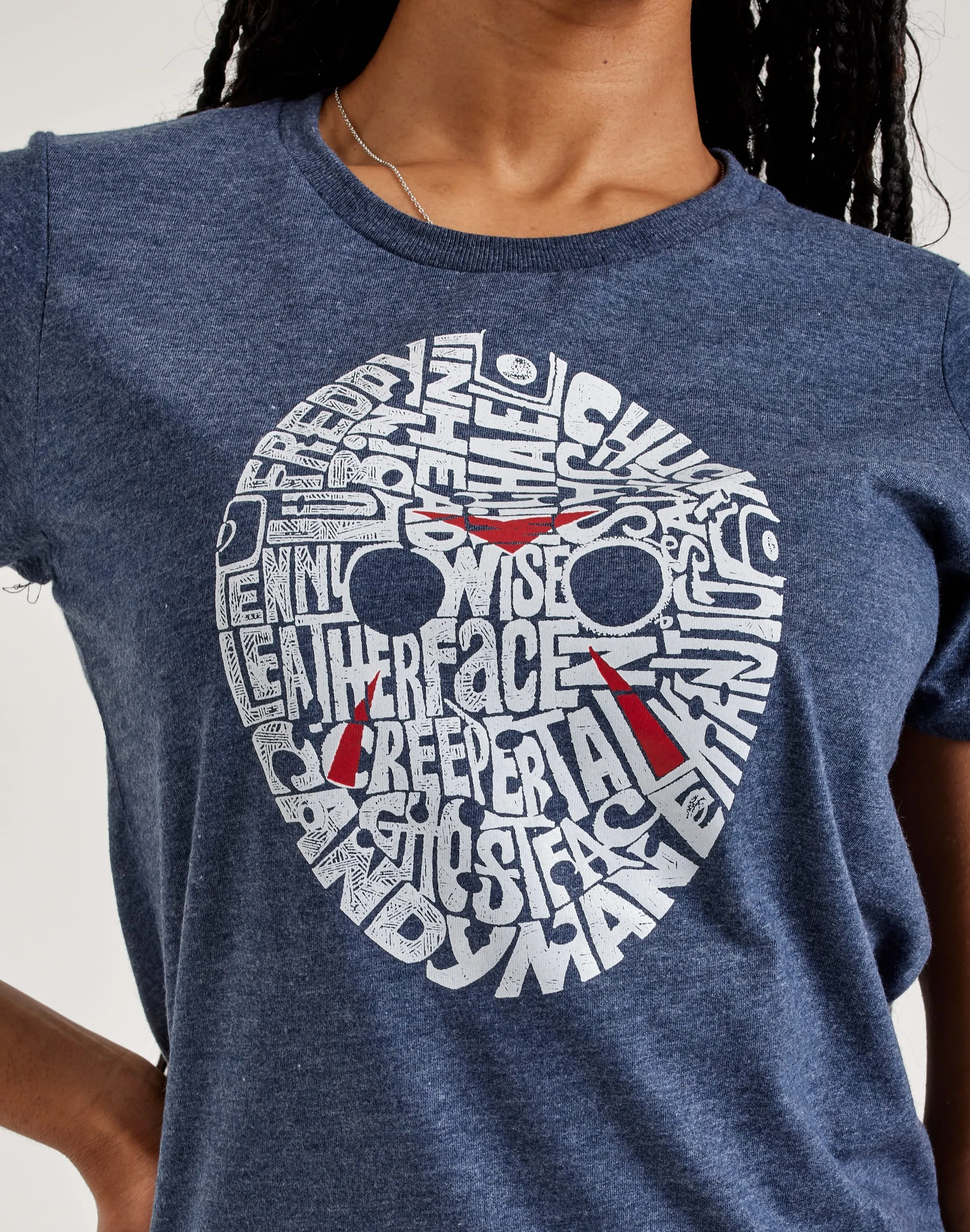 LA Pop Art Word Art Slasher Movie Villains Tee