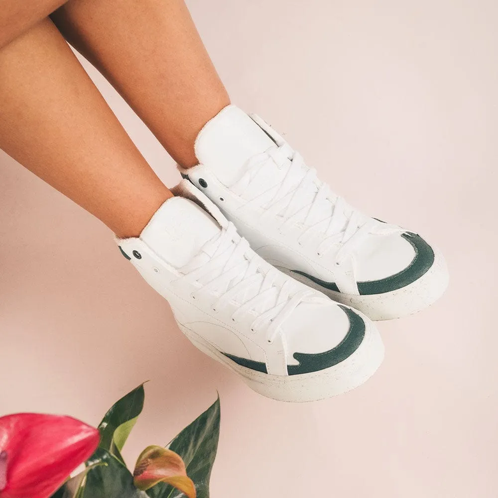 London Unisex Pi?atex & Apple Leather Vegan Sneakers | Green