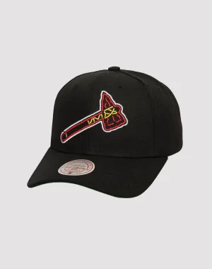 Mitchell & Ness Atlanta Braves Neon Logo Snapback-Black