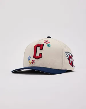 Mitchell & Ness Cleveland Guardians Flower Pro Pinch Snapback Hat