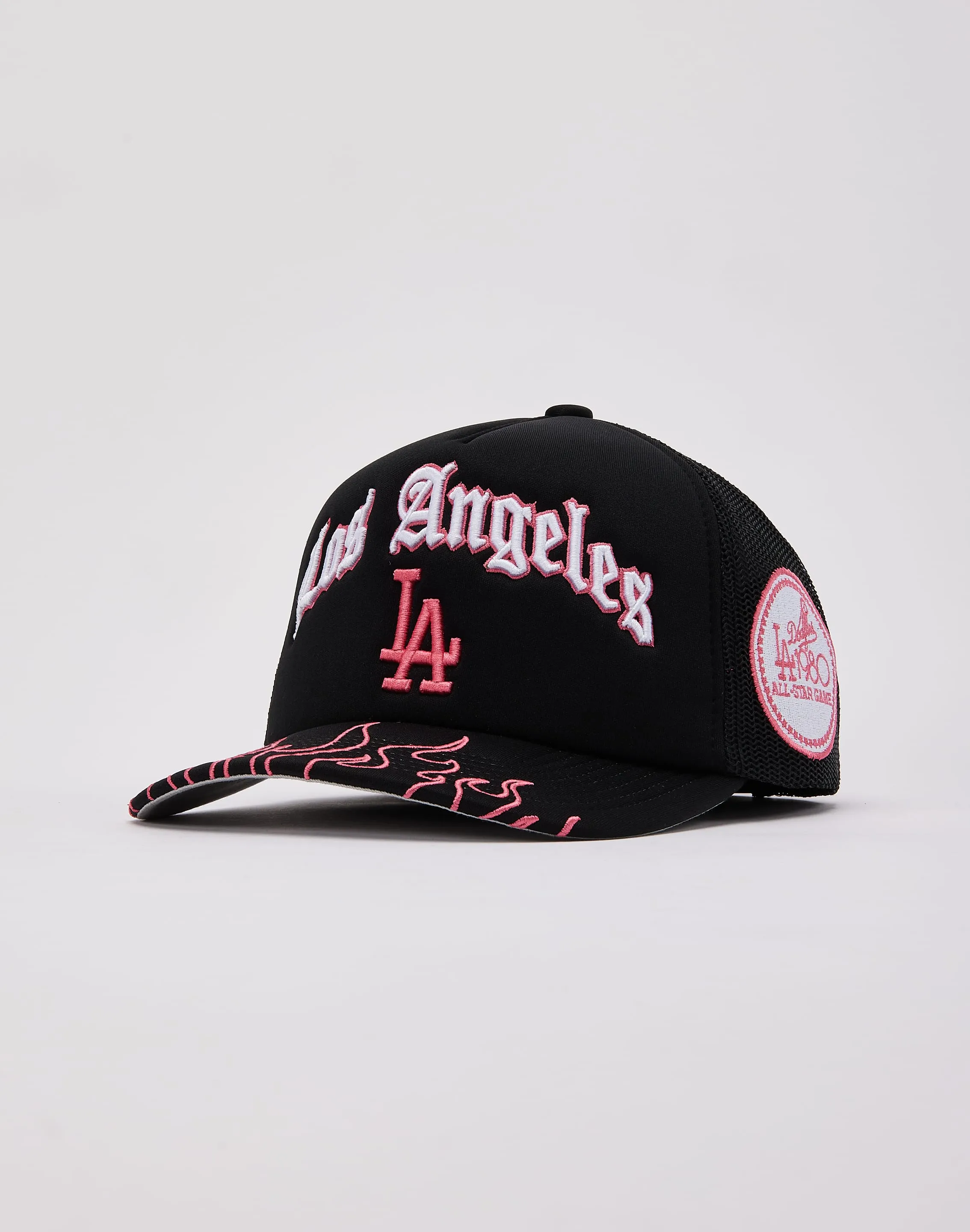 Mitchell & Ness Los Angeles Dodgers Flames Trucker Hat