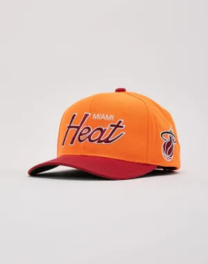 Mitchell & Ness Miami Heat Script Snapback Hat