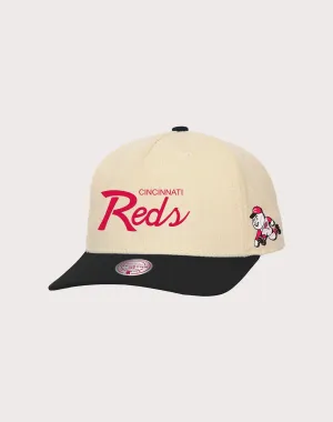 Mitchell & Ness MLB Cincinnati Reds Cord Up Pro Crown Snapback Hat