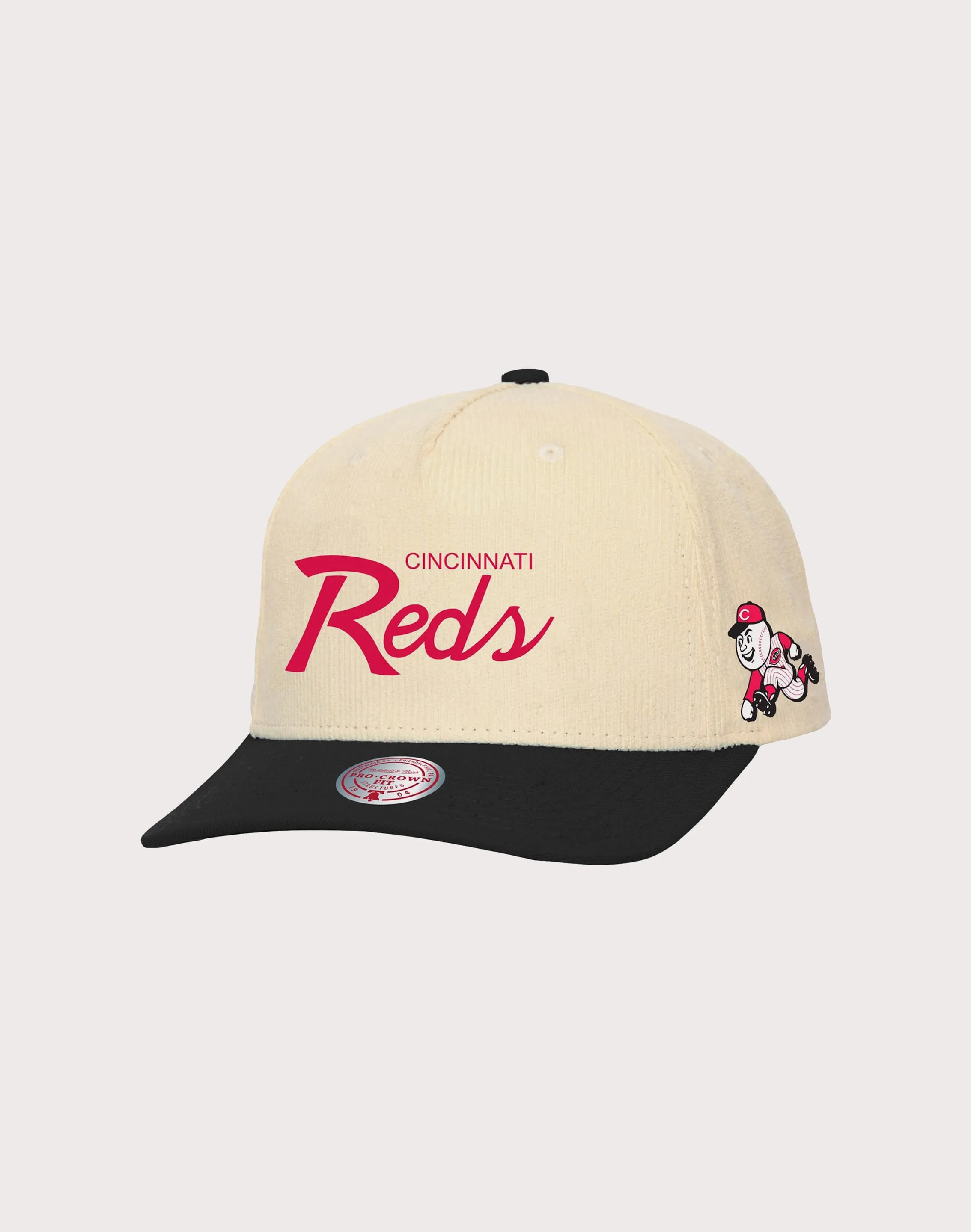 Mitchell & Ness MLB Cincinnati Reds Cord Up Pro Crown Snapback Hat