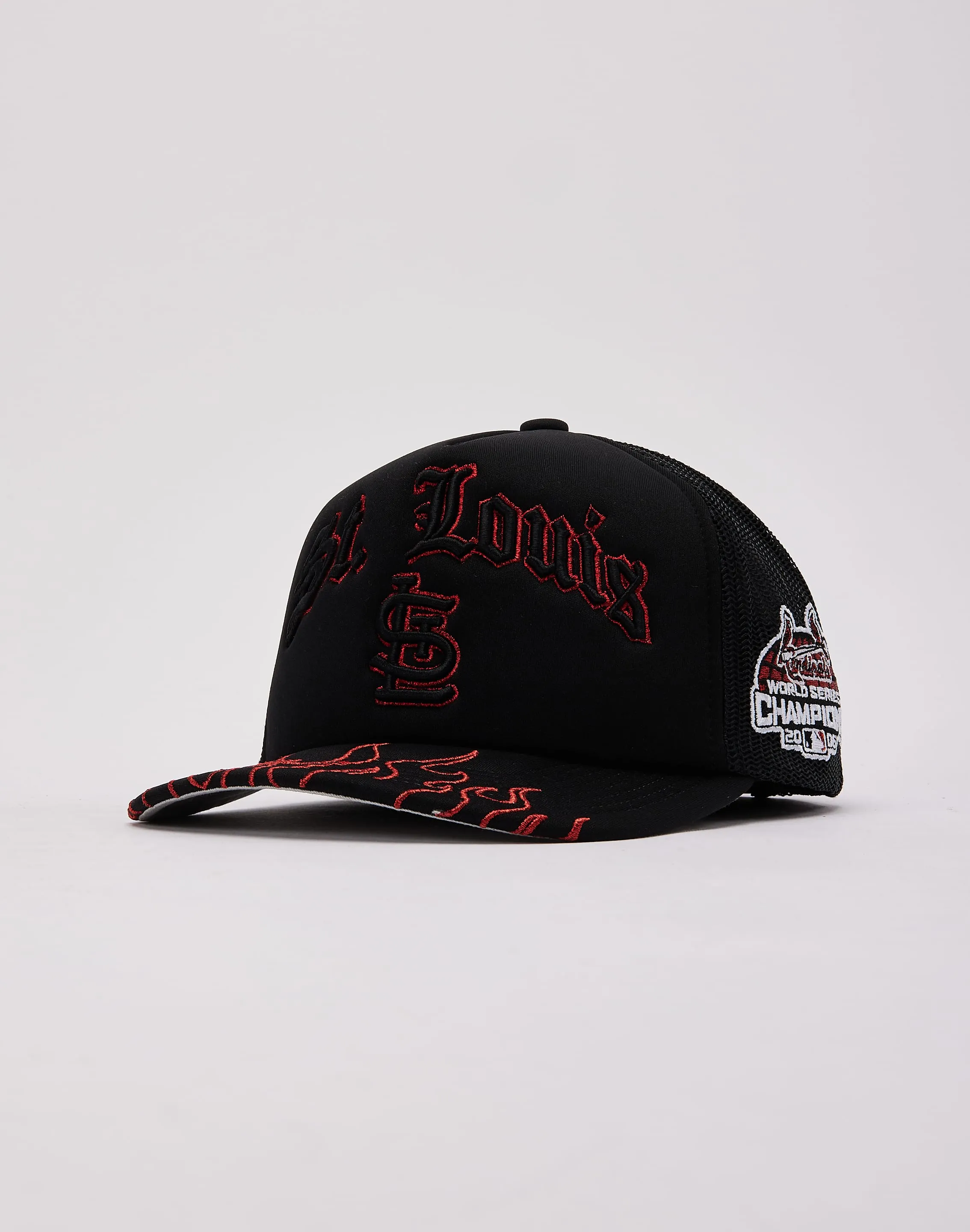 Mitchell & Ness St. Louis Cardinals Flames Trucker Hat