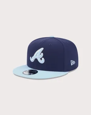 New Era Atlanta Braves 9FIFTY 2-Tone Snapback Hat-Navy/Light Blue