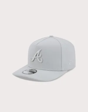 New Era Atlanta Braves 9FIFTY A Frame Flood Snapback Hat-Grey