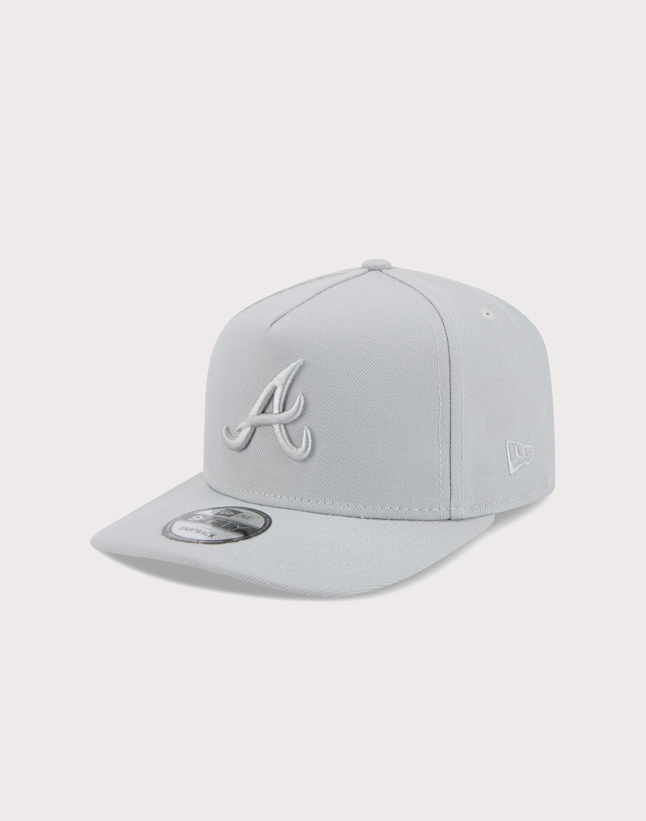 New Era Atlanta Braves 9FIFTY A Frame Flood Snapback Hat-Grey