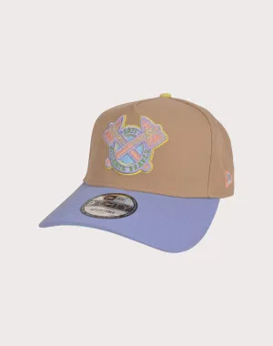 New Era Atlanta Braves 9FORTY A-Frame Sweet Escape Snapback Hat-Khaki