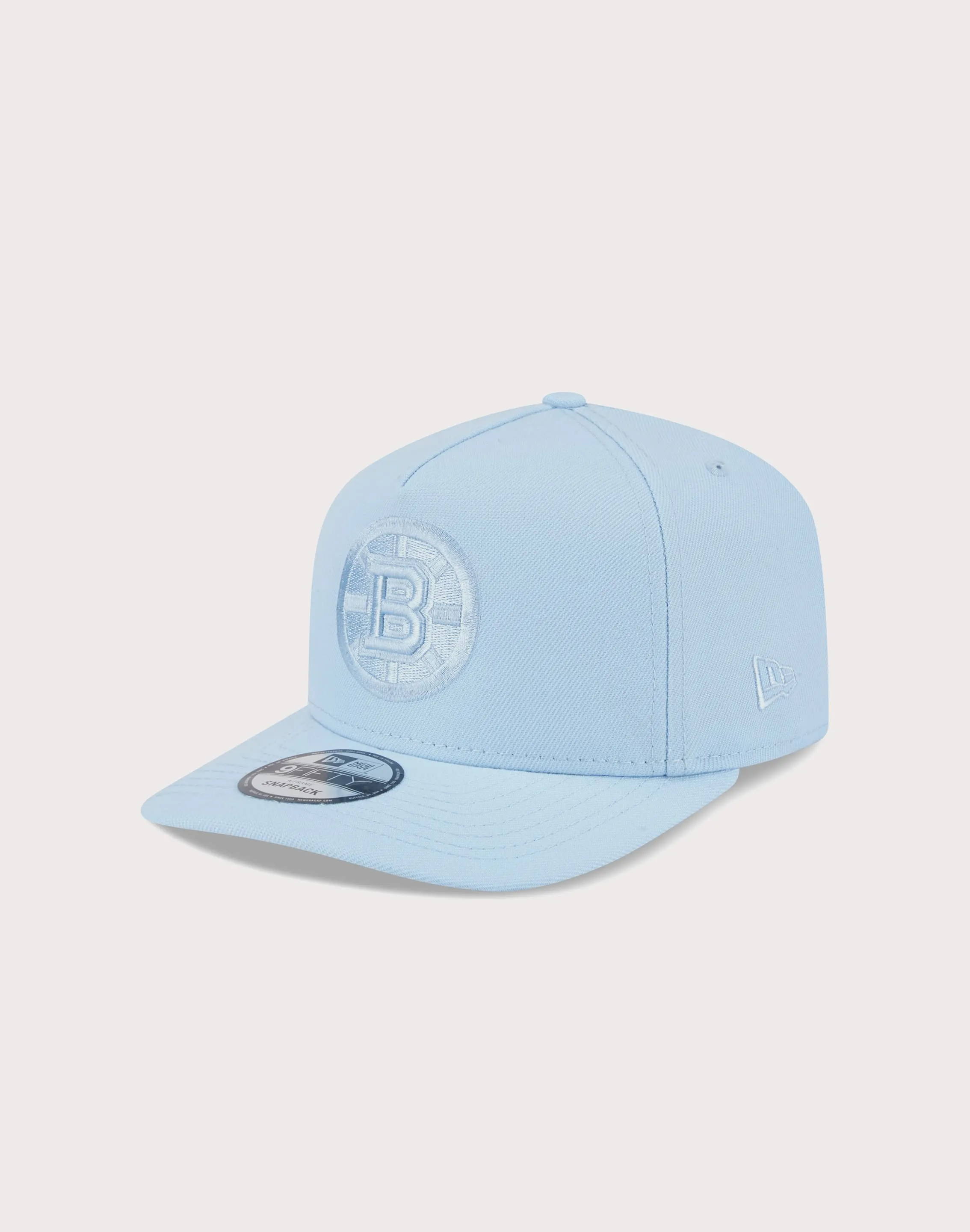 New Era Boston Bruins 9FIFTY A Frame Flood Snapback Hat-Light Blue