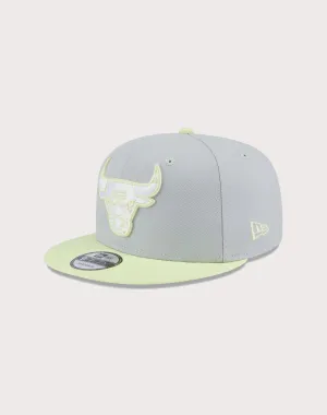 New Era Chicago Bulls 9FIFTY 2-Tone Snapback Hat-Yellow/Grey