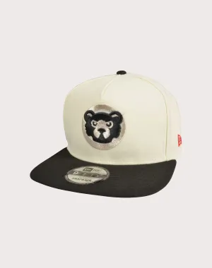 New Era Chicago Cubs 9FIFTY A-Frame Chrome Logo Snapback Hat-Off-White/Black
