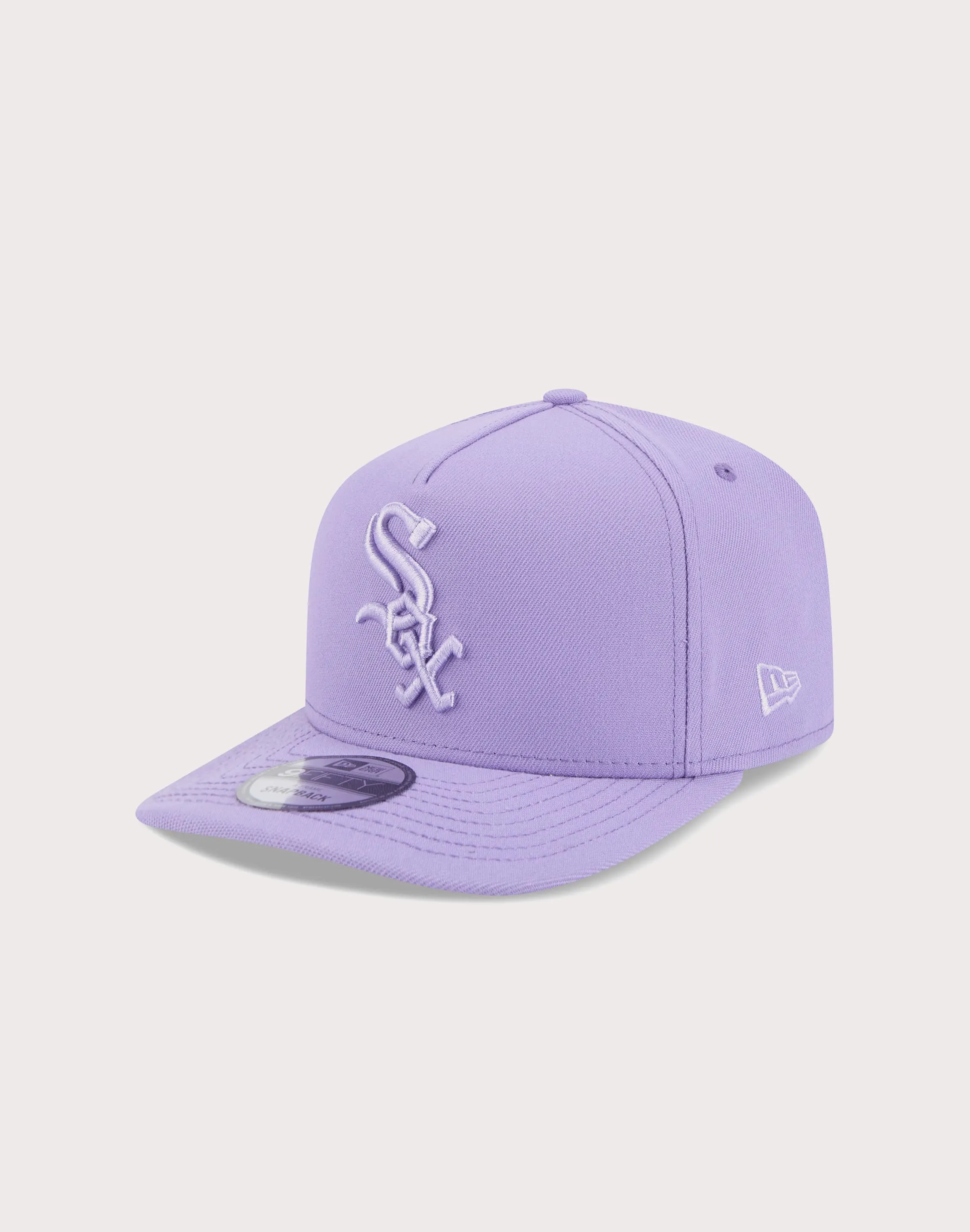 New Era Chicago White Sox 9FIFTY A Frame Flood Snapback Hat-Light Purple