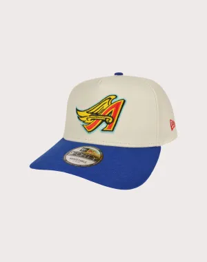 New Era Los Angeles Angels 9FORTY A-Frame Packman Snapback Hat-Beige/Blue