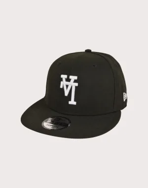 New Era Los Angeles Dodgers 9FIFTY Upside Down Logo Snapback Hat-Black/White