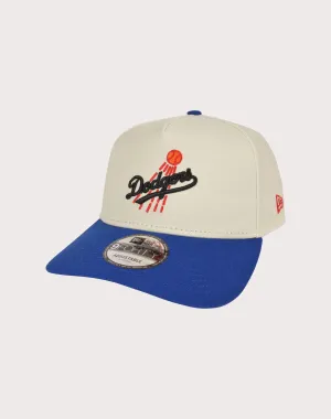 New Era Los Angeles Dodgers 9FORTY A-Frame Packman Snapback Hat-Beige/Blue