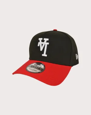 New Era Los Angeles Dodgers&nbsp;9FORTY Upside Down Logo Snapback Hat-Black/Red