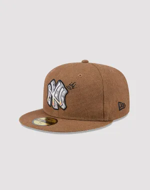 New Era New York Yankees 59FIFTY Workwear Fitted Hat-Wheat