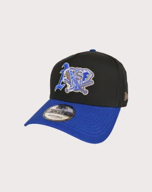 New Era Oakland A's A Frame 9Forty Dual Logo: Black/Blue