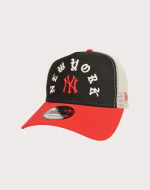 New Era Oakland Athletics 9FORTY A-Frame Blood Line Snapback Hat-Black/Red
