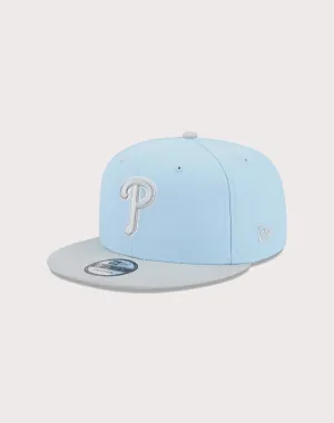 New Era Philadelphia Phillies 9FIFTY 2-Tone Snapback Hat-Light Blue/Grey