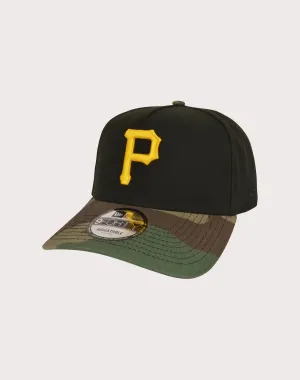 New Era Pittsburgh Pirates 9FORTY A-Frame Camo Bill Snapback Hat-Black/Camo