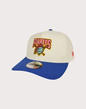 New Era Pittsburgh Pirates 9FORTY A-Frame Packman Snapback Hat-Beige/Blue