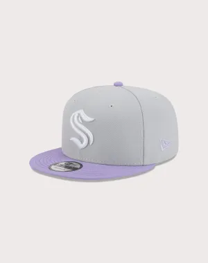 New Era Seattle Kraken 9FIFTY 2-Tone Snapback Hat-Purple/Grey