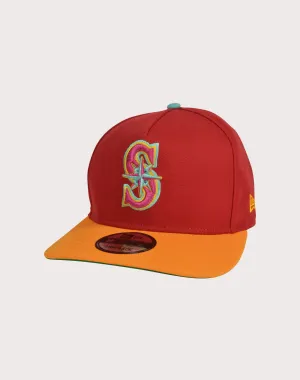 New Era Seattle Mariners 9FIFTY A-Frame Spring Red Snapback Hat-Red/Yellow