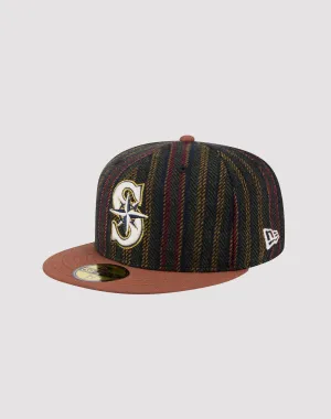 New Era Seattle Mariners 9FIFTY Vintage Herringbone Snapback Hat-Multicolor